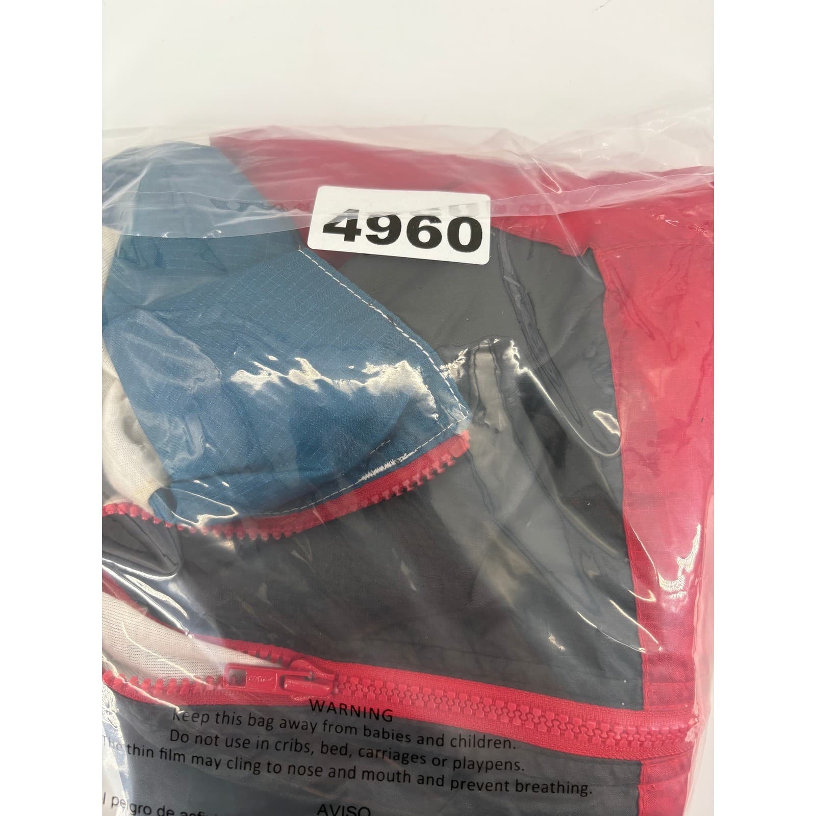 Pro Spirit Vintage Colorblock Nylon Track Jacket Full Zip Size S Red Blue - Thumbnail 7