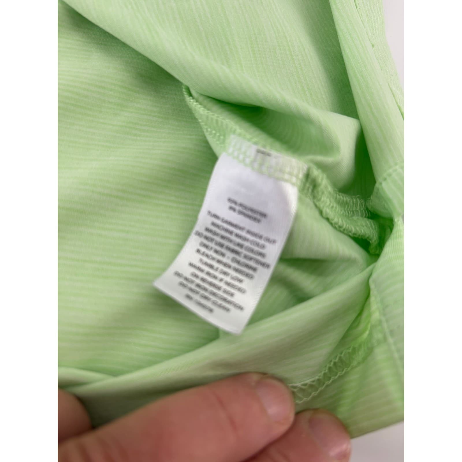 Vineyard Vines Performance Polo Shirt Men's XL Green Striped Whale Short Sleeve - Thumbnail 5