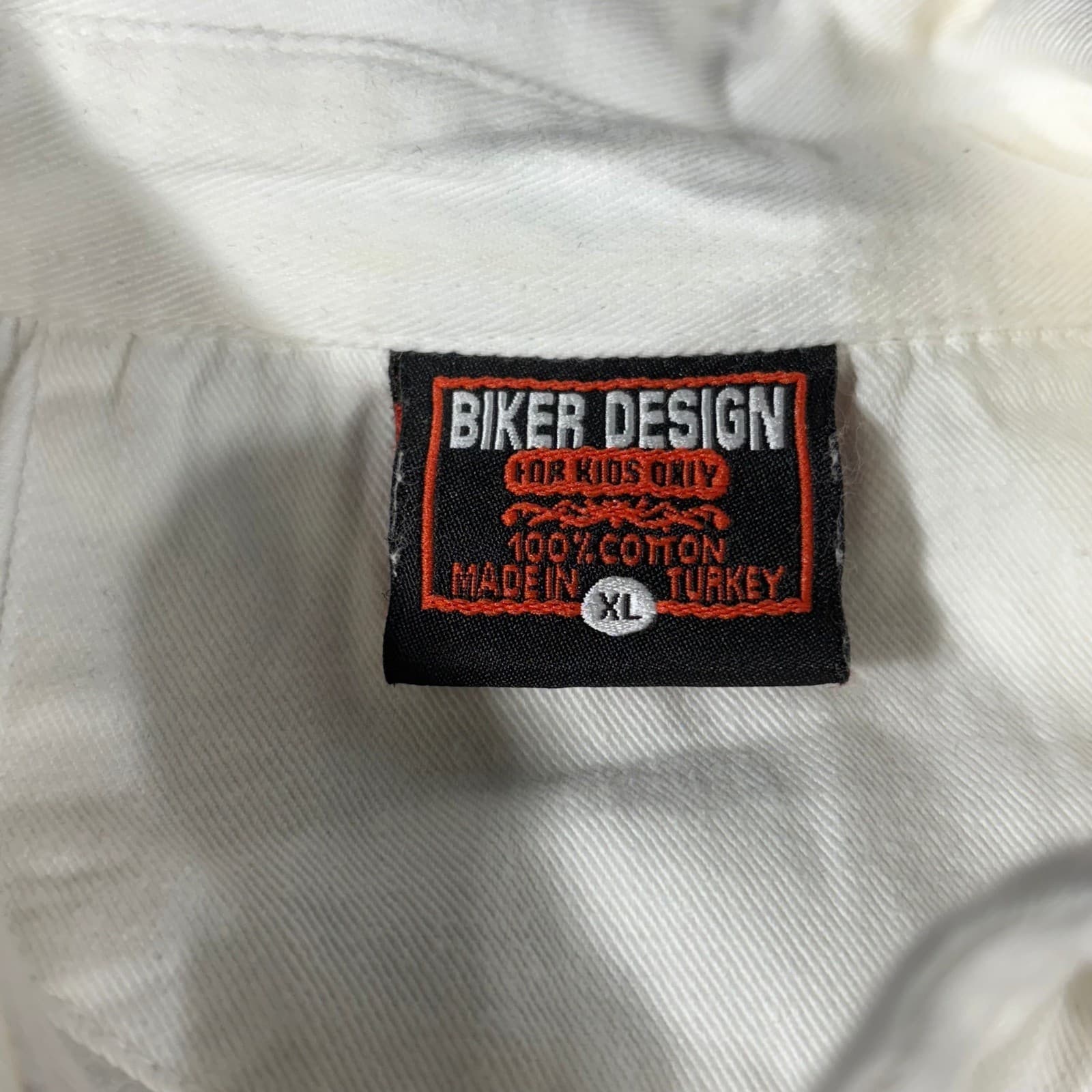Daytona Beach Bike Week 2005 Biker Design White Sleeveless Button XL - Thumbnail 2