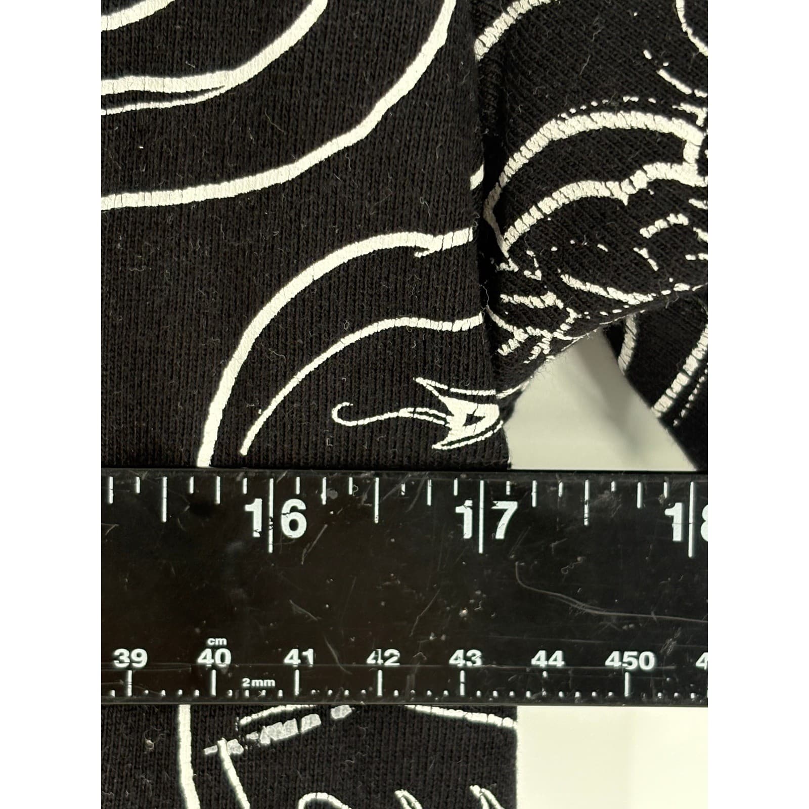 Avenue George V Paris Couture Black Graphic Print Sweatshirt Size S - Thumbnail 6