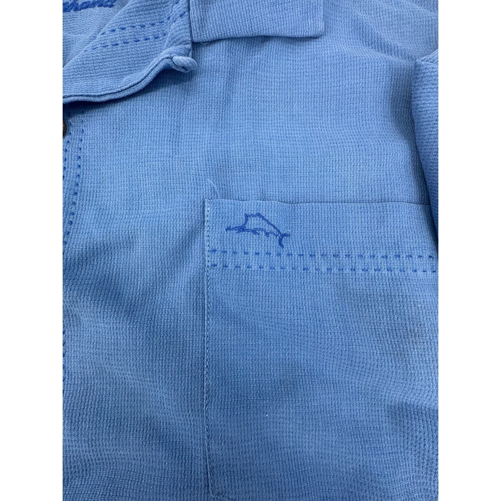 Tommy Bahama Mens Blue Island Zone Short Sleeve Button Up Shirt Size XXL - Thumbnail 3
