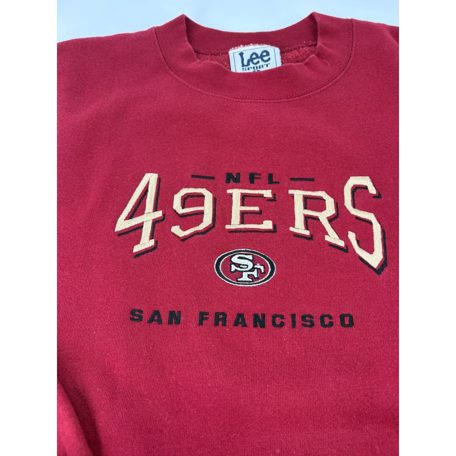 Lee Sport Sweatshirt Mens Large SF 49ers Red Vintage NFL San Francisco Crewneck - Thumbnail 4