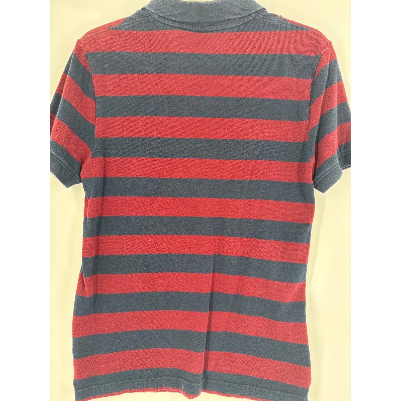 LOGC Label of Grain'n'Groove Red Blue Stripe Polo Shirt Mens Medium H&M - Thumbnail 2