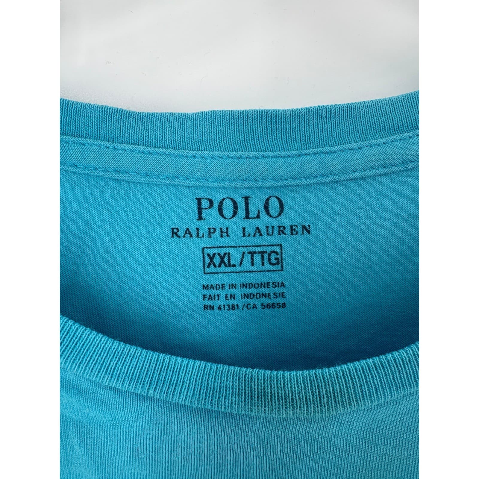 Polo Ralph Lauren Men's Teal Crew Neck T Shirt XXLT Large Classic Pony Logo - Thumbnail 2