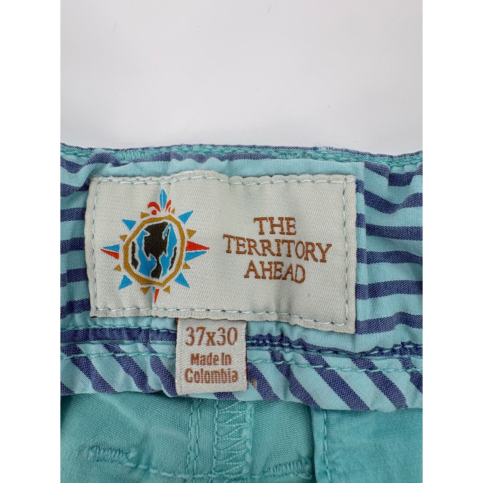 The Territory Ahead Chino Pants Mens 37x30 Chino Teal Straight Leg 6031 - Thumbnail 2