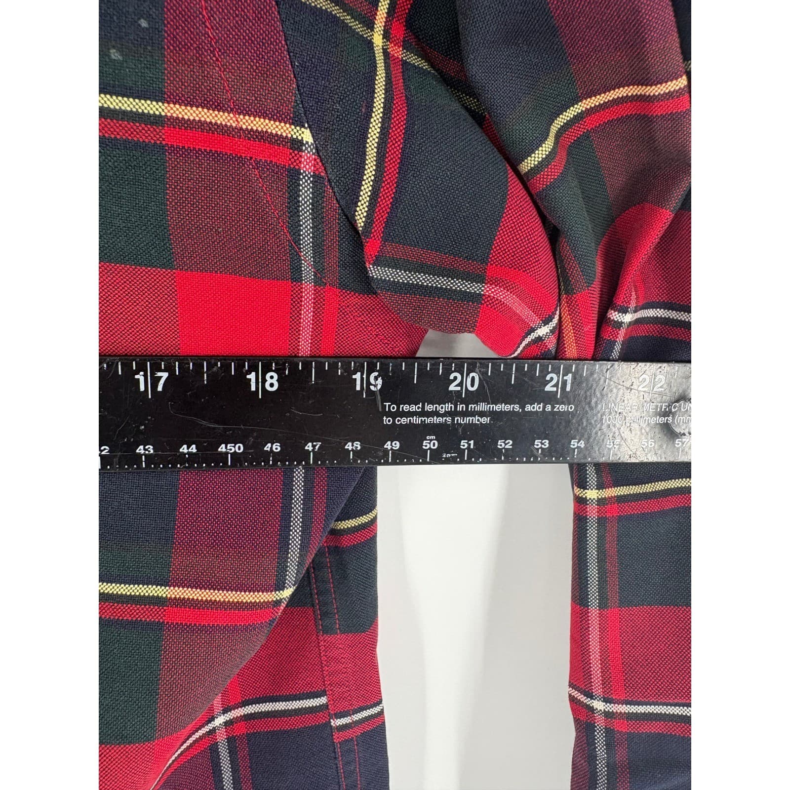 Embassy Row Mens Large Plaid Button Down Shirt 100% Cotton Oxford Red Green Navy - Thumbnail 6