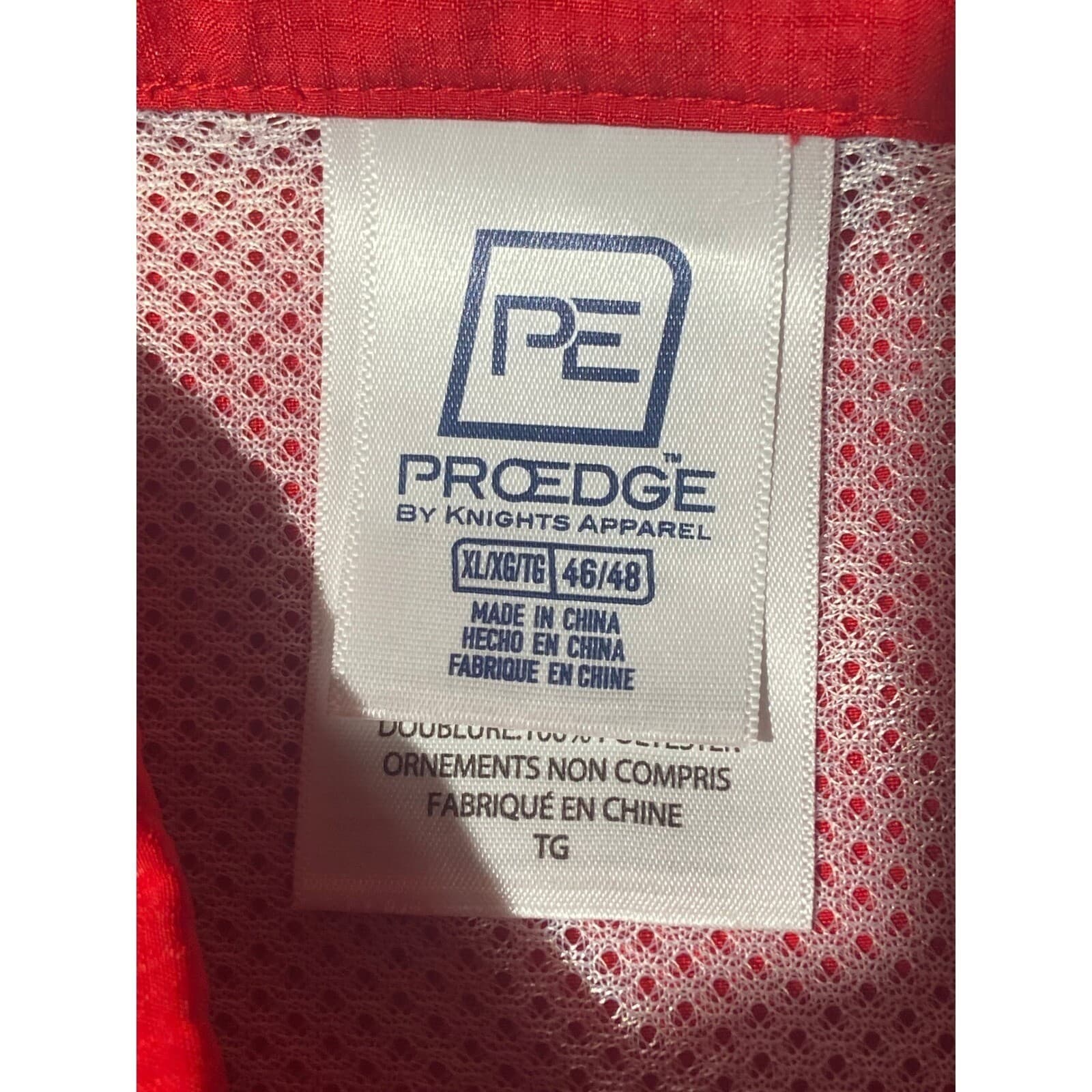 Pro Edge Fishing Shirt Mens XL Red Winston-Salem State Vented Short Sleeve - Thumbnail 3