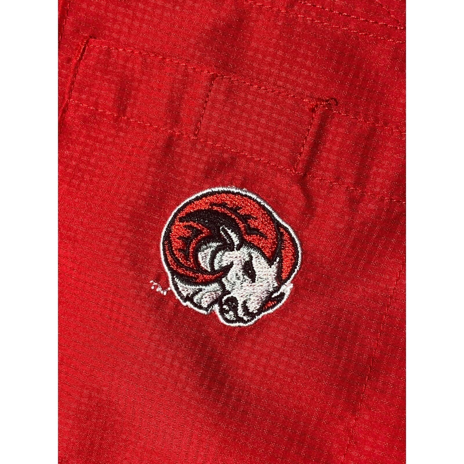 Pro Edge Fishing Shirt Mens XL Red Winston-Salem State Vented Short Sleeve - Thumbnail 2
