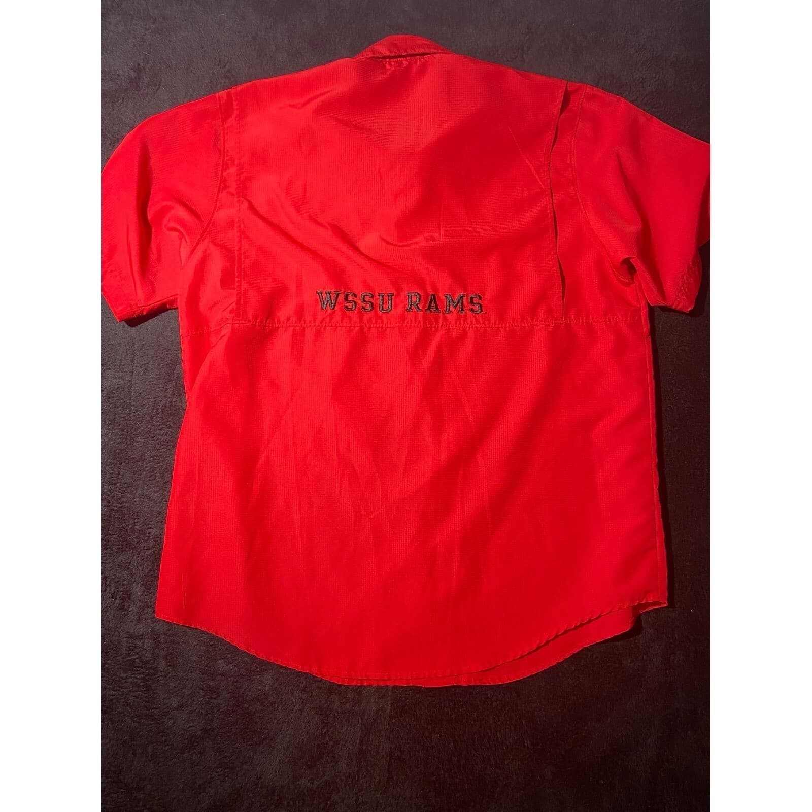 Pro Edge Fishing Shirt Mens XL Red Winston-Salem State Vented Short Sleeve - Thumbnail 6