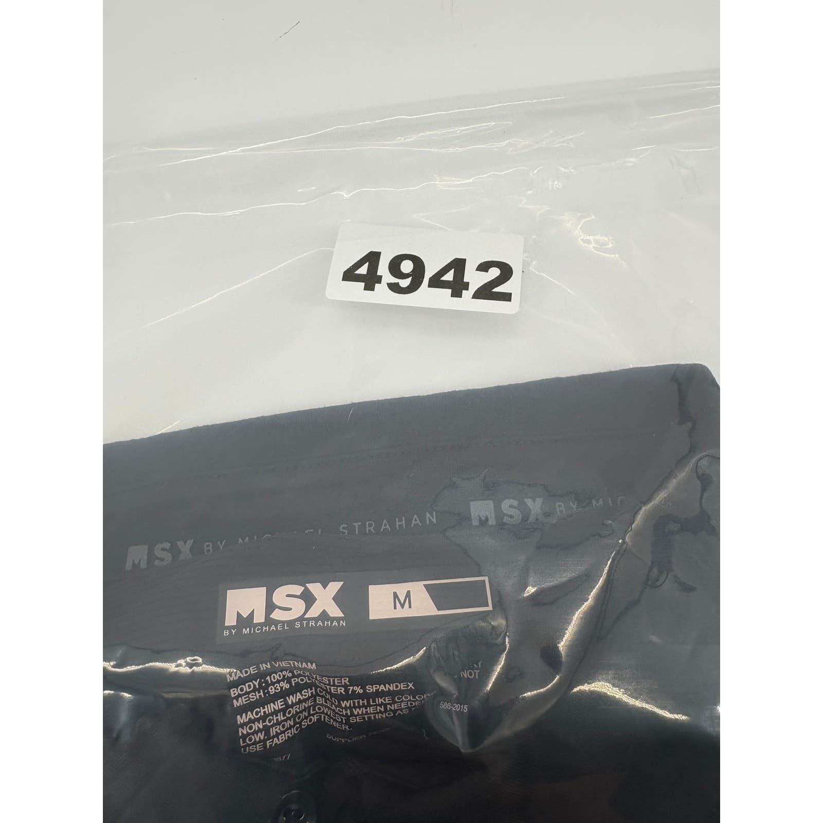 MSX By Michael Strahan Men's Black Performance Golf Polo Shirt Size M - Thumbnail 6