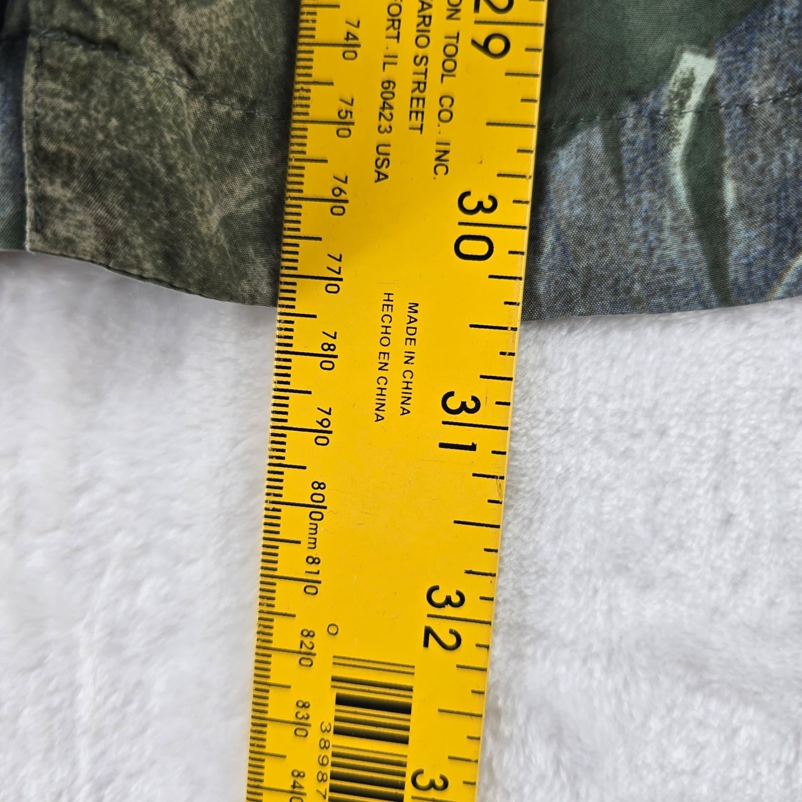 Firethorn Shirt Mens L Button Front Green Tropical Leaf Print 100% Silk - Thumbnail 6