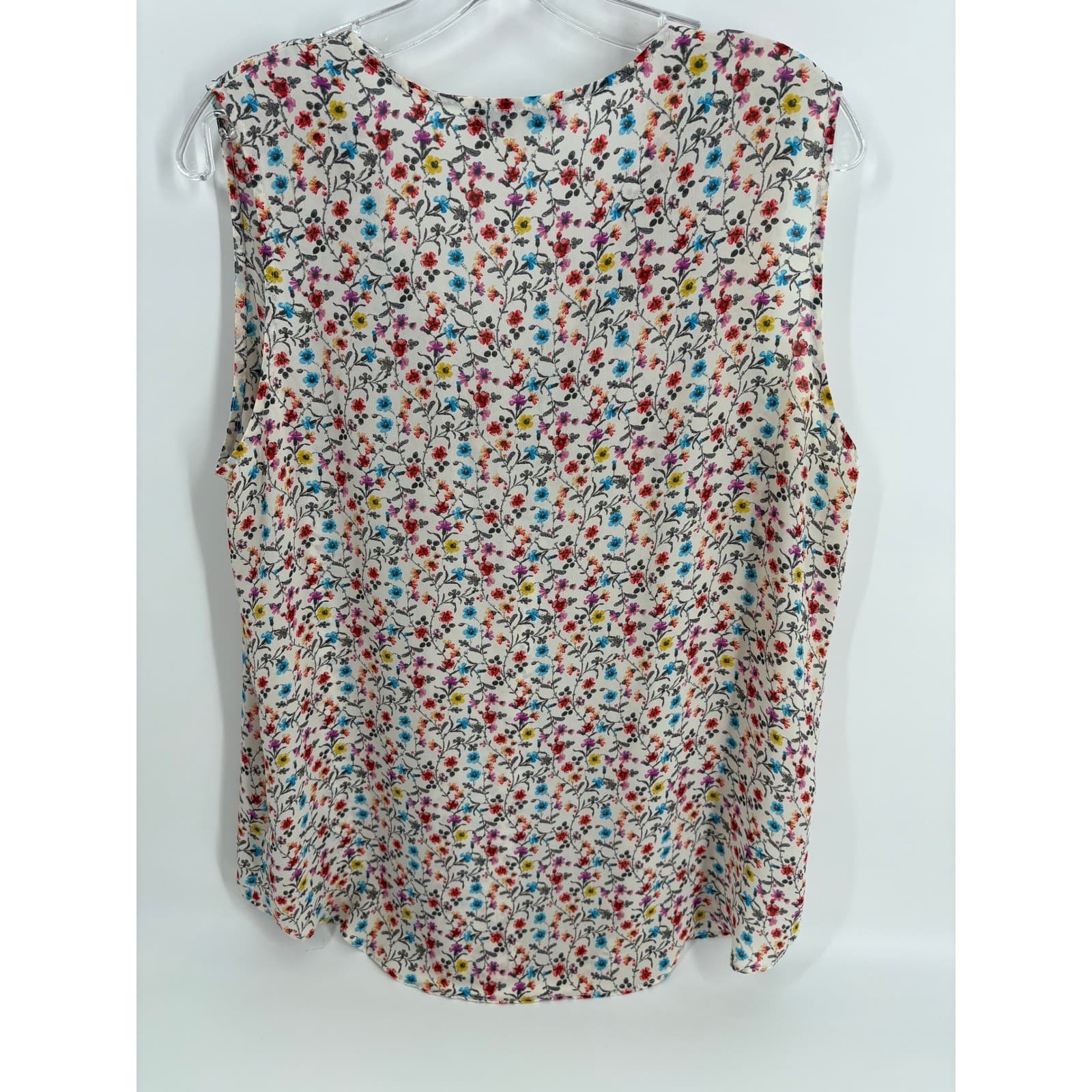 Lex & Madison Floral Print Sleeveless Blouse Women's Size L Top - Thumbnail 3