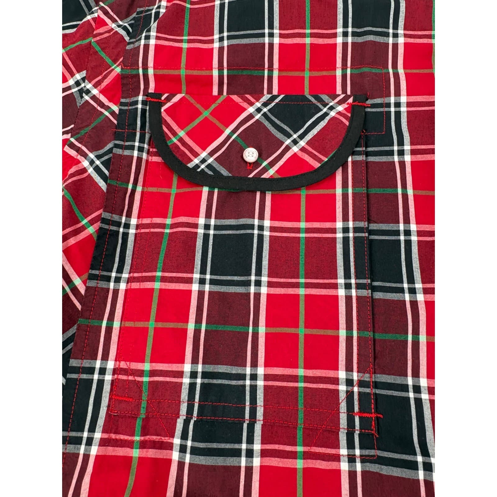 Akademiks Black Polar Explorer Plaid Long Sleeve Button Up Shirt Men's 2XL - Thumbnail 7