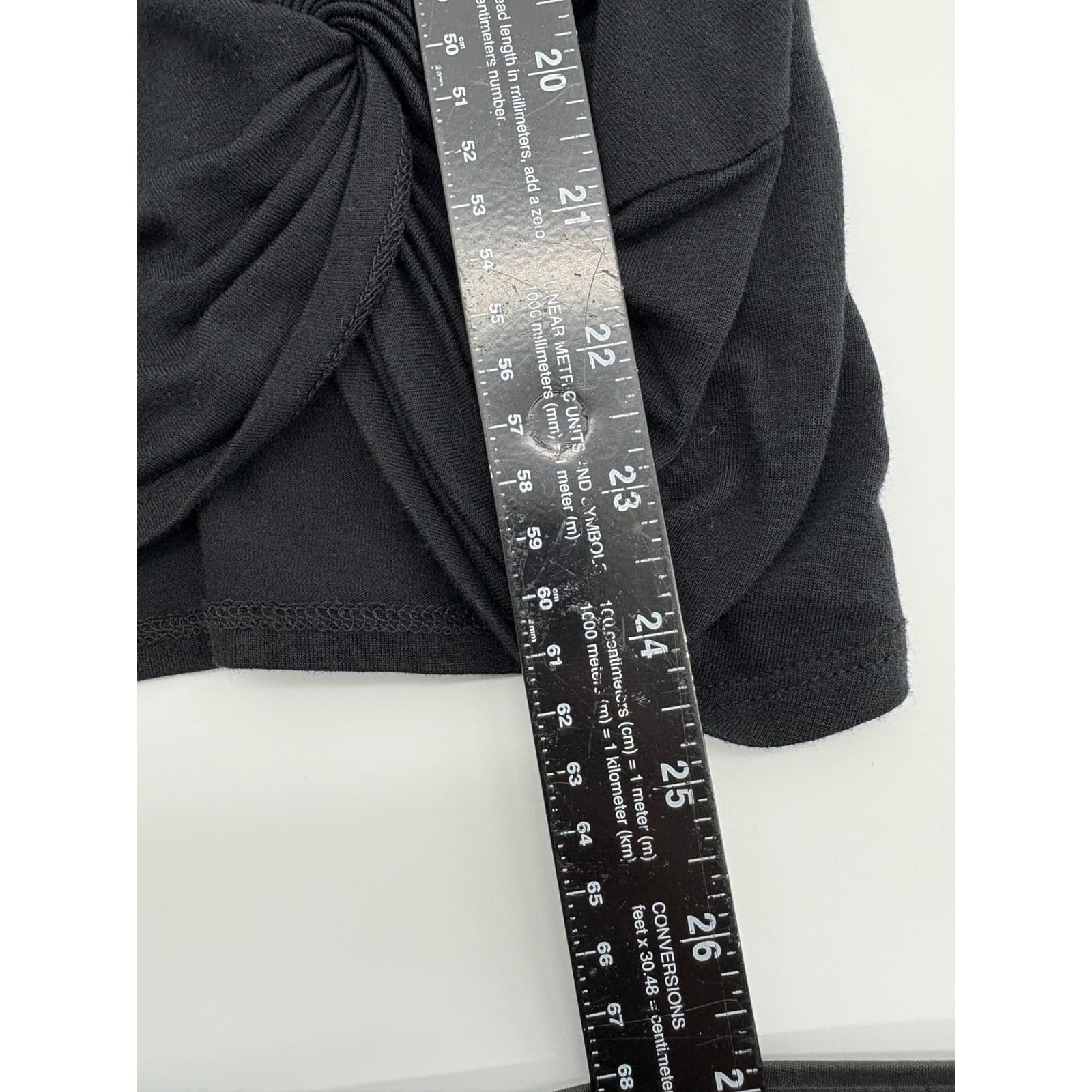 Love Fire Black Cold Shoulder Twist Front Long Sleeve Top Women's S - Thumbnail 5