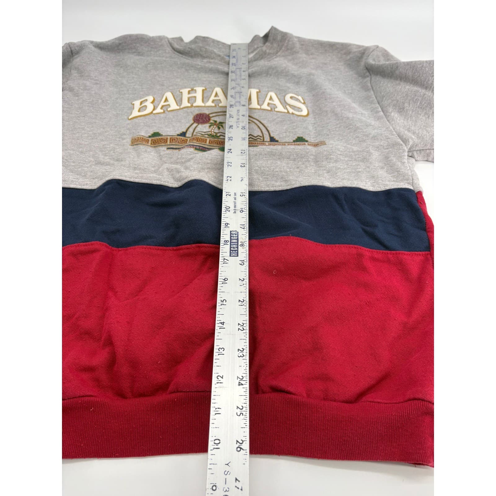 Vintage Sun Triangle Bahamas Embroidered Sweatshirt Crewneck L/XL Retro - Thumbnail 7