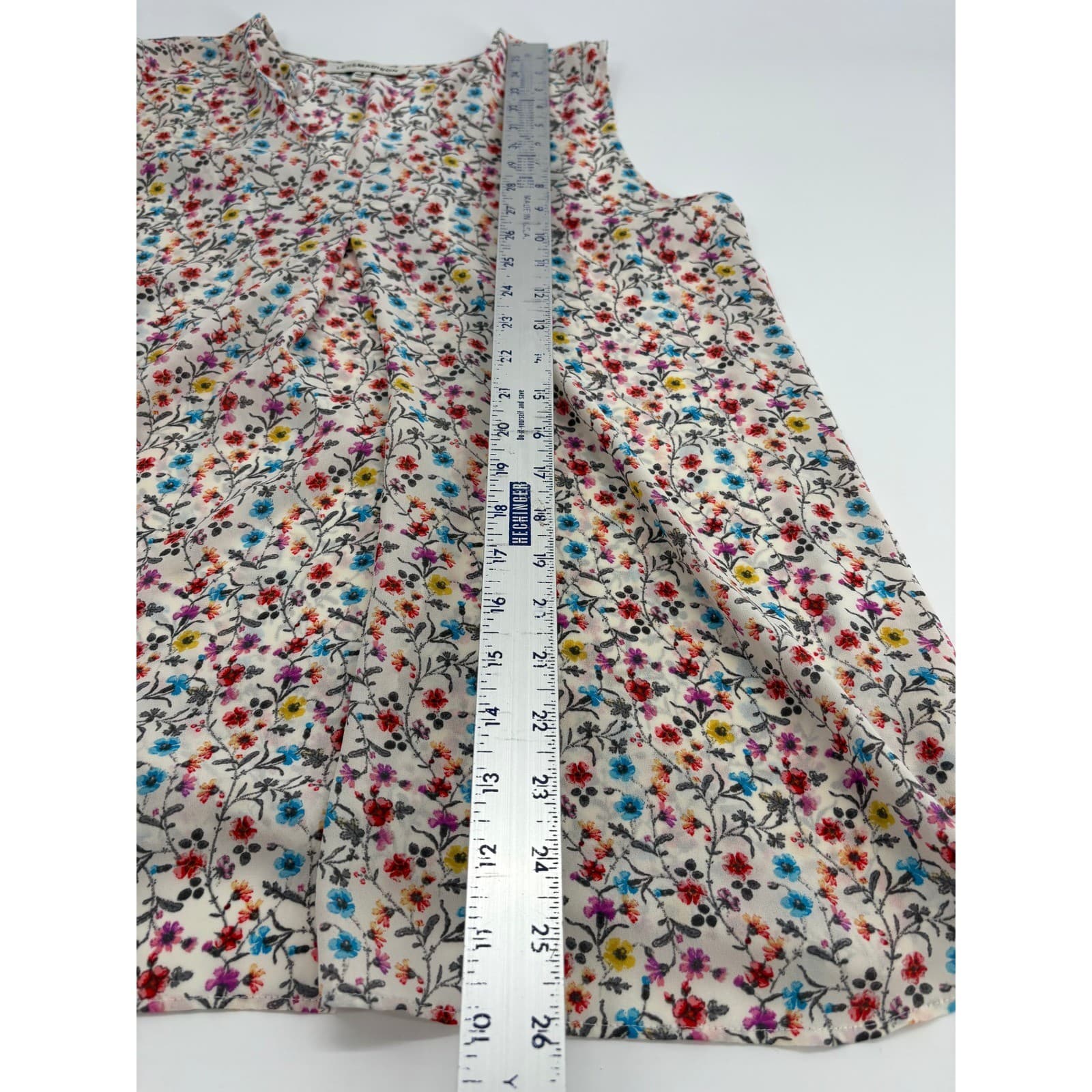 Lex & Madison Floral Print Sleeveless Blouse Women's Size L Top - Thumbnail 6