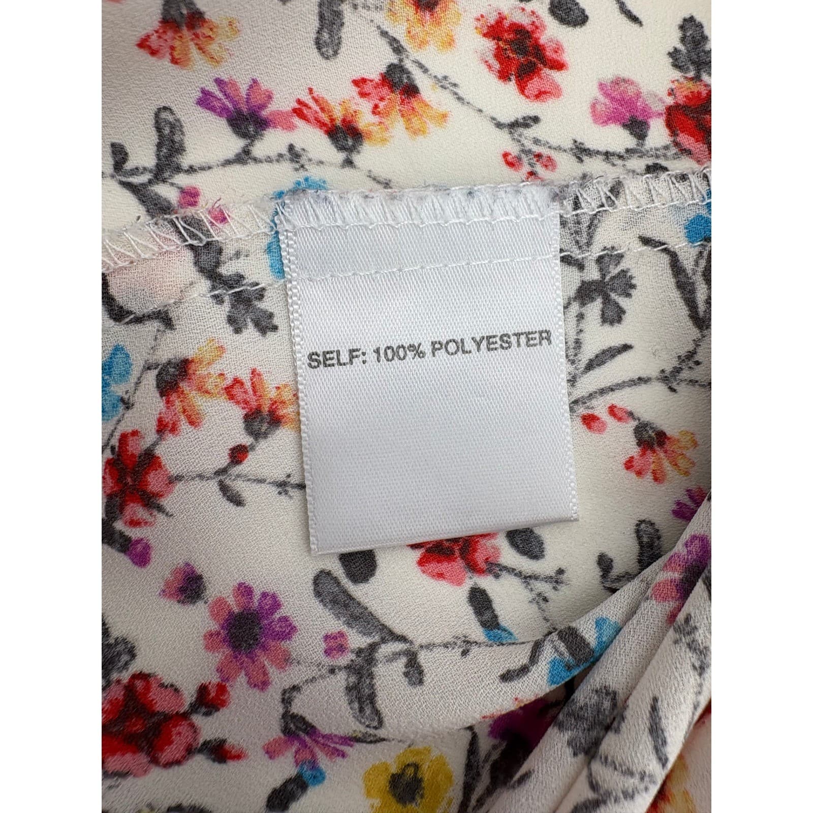 Lex & Madison Floral Print Sleeveless Blouse Women's Size L Top - Thumbnail 7
