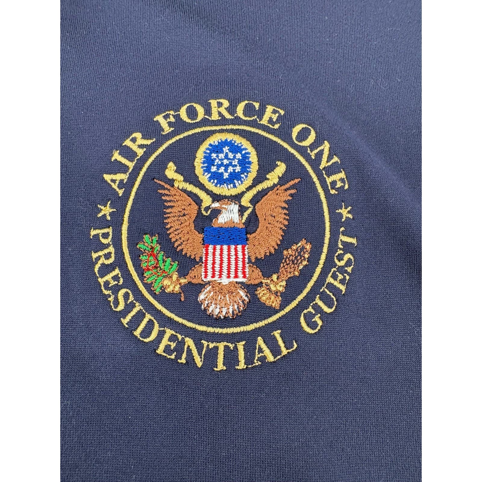 AKWA Classic Mens Navy Blue Air Force One Presidential Guest Polo Shirt Medium - Thumbnail 4