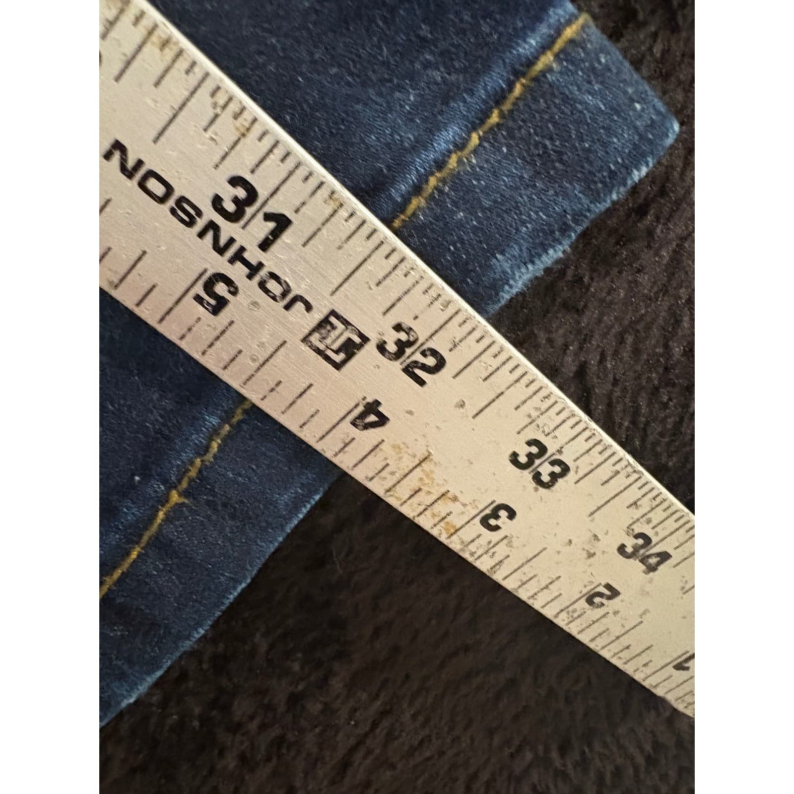 Black Dike Distressed Denim Jeans Slim Fit Moto Style Patches Mens Size 32x32 - Thumbnail 3