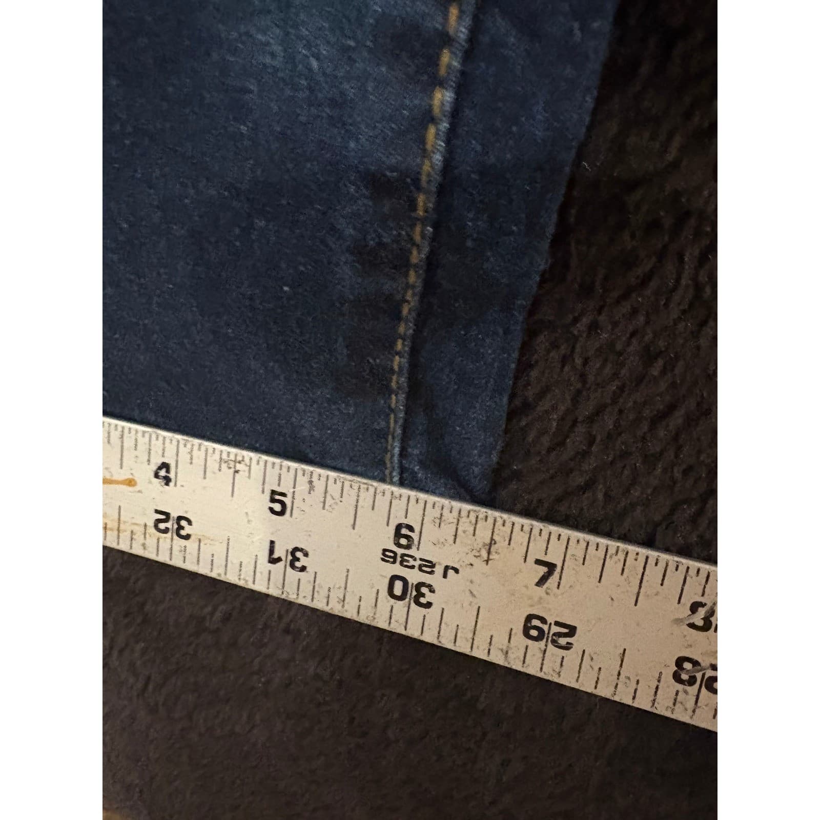 Black Dike Distressed Denim Jeans Slim Fit Moto Style Patches Mens Size 32x32 - Thumbnail 5
