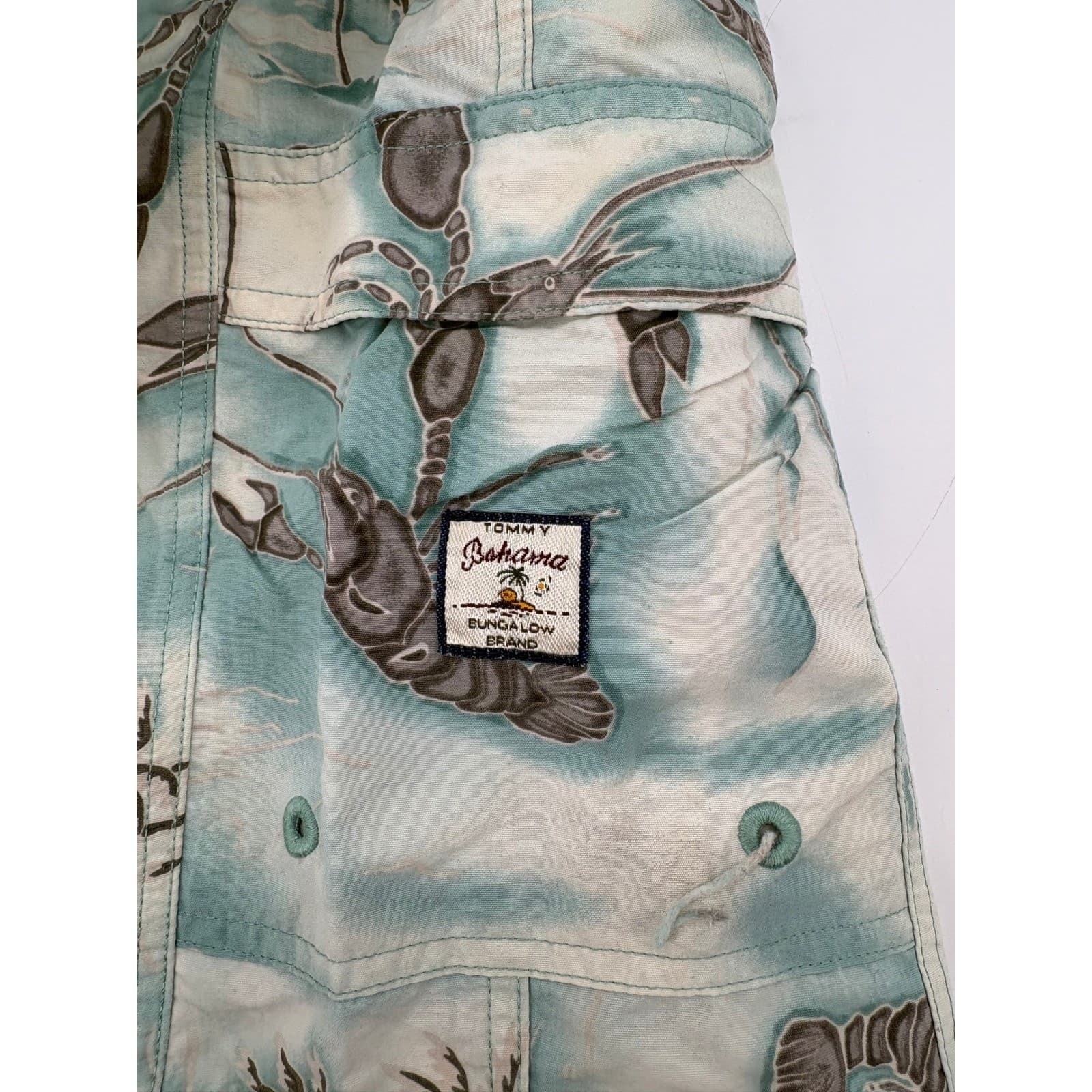 Tommy Bahama Mens Large Swim Trunks Board Shorts Lobster Palm Tree Elastic Waist - Thumbnail 8