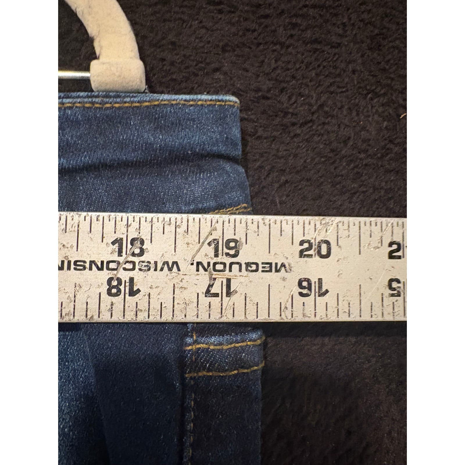 Black Dike Distressed Denim Jeans Slim Fit Moto Style Patches Mens Size 32x32 - Thumbnail 2