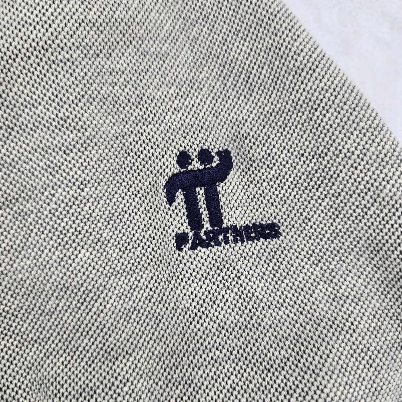 Cross Basics Mens L Quarter Zip Polo Gray Partners Embroidered Long Sleeve - Thumbnail 4