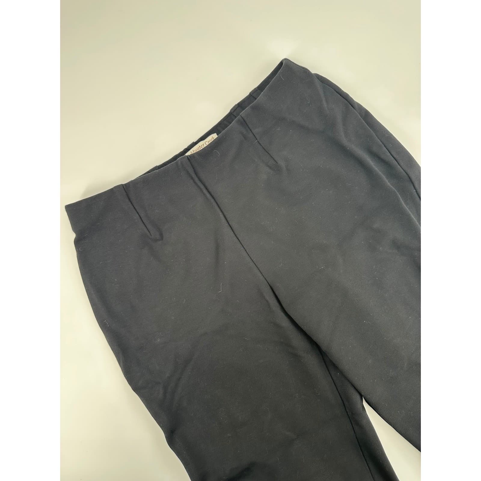 Coldwater Creek Classic Fit Black Pants PS 8 Cropped Leg Casual Comfort