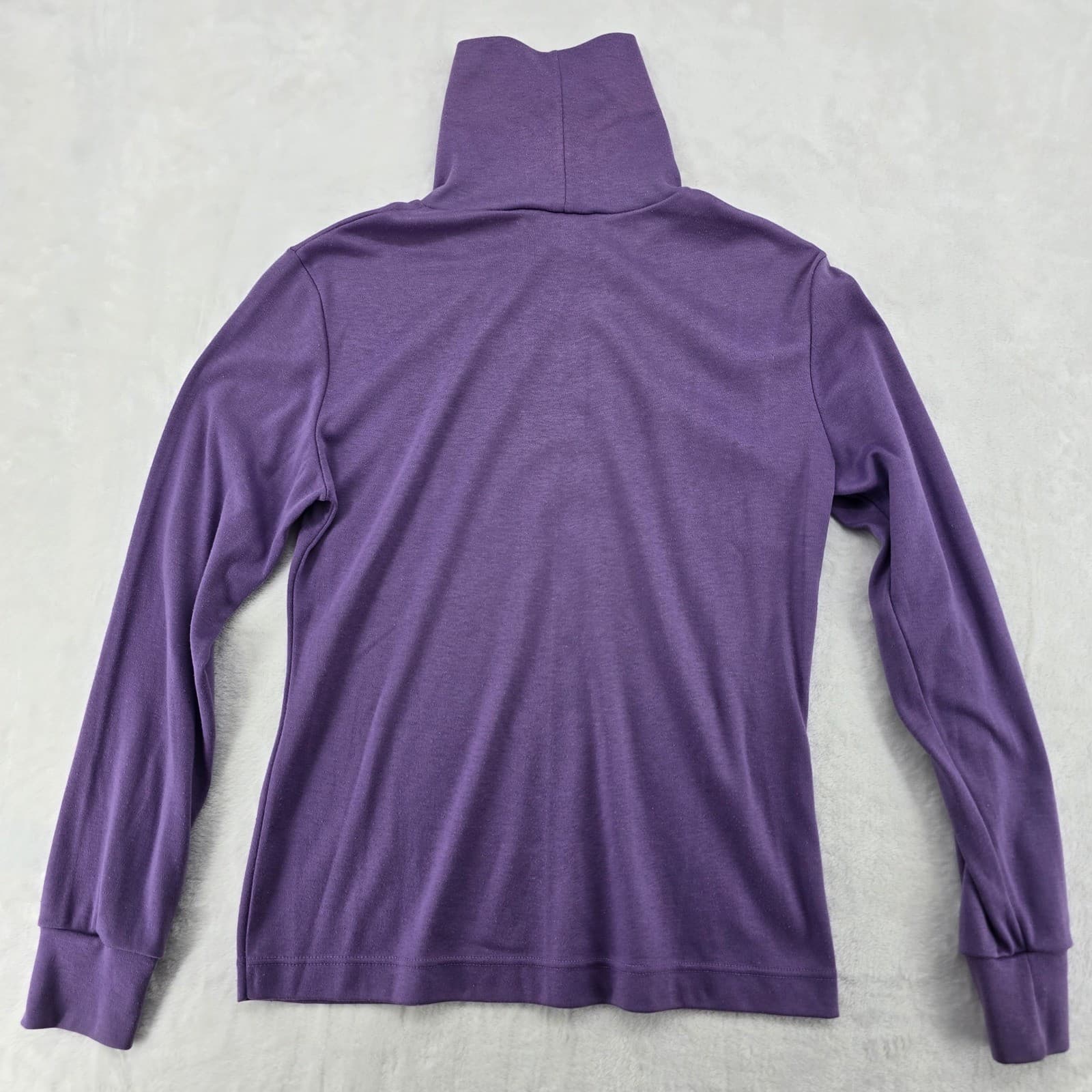 Jane Colby Turtleneck Womens S Top Purple Long Sleeve Knit Vintage - Thumbnail 6