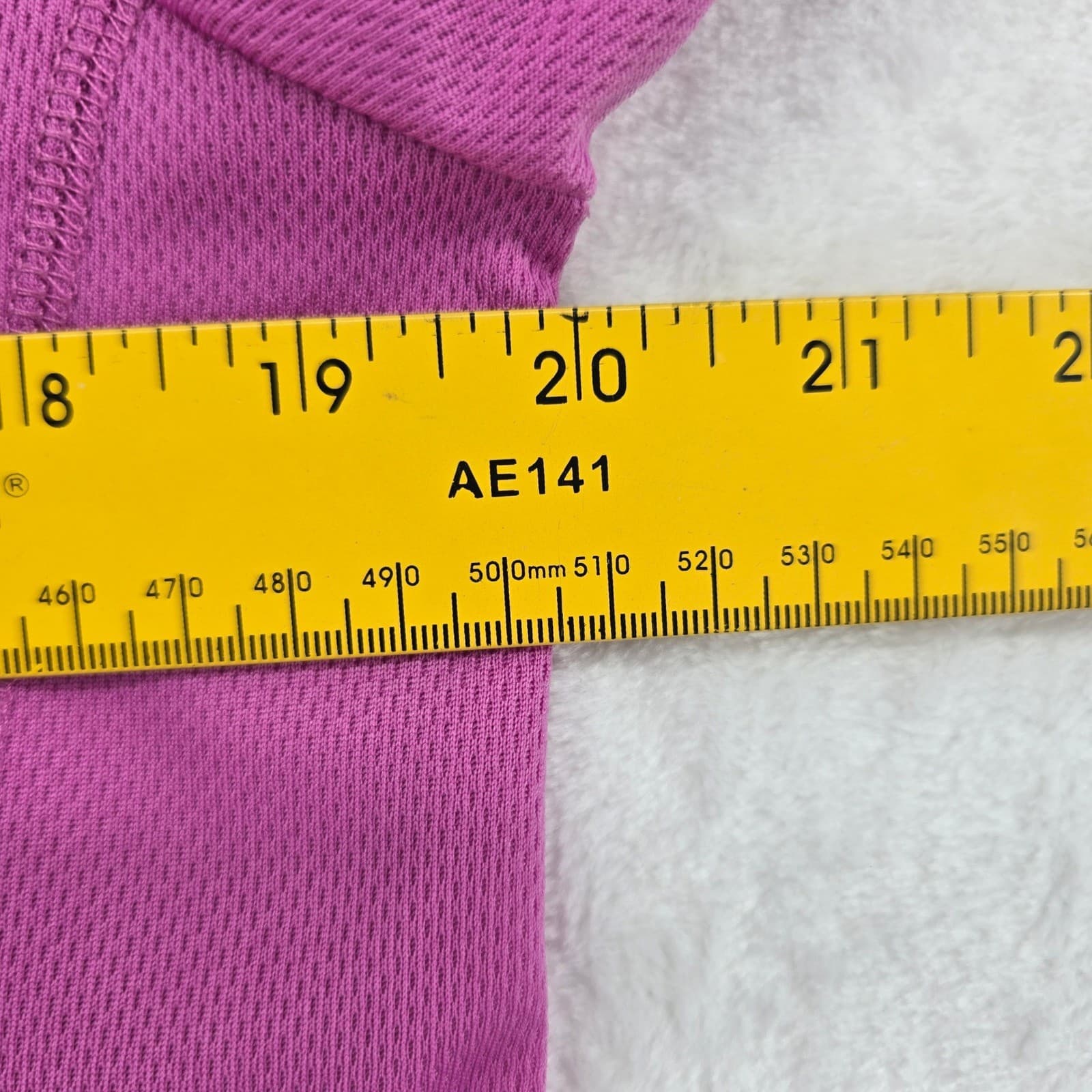 Jerzees Polo Womens Medium Pullover Long Sleeve Pink Purple Activewear Sporty - Thumbnail 6