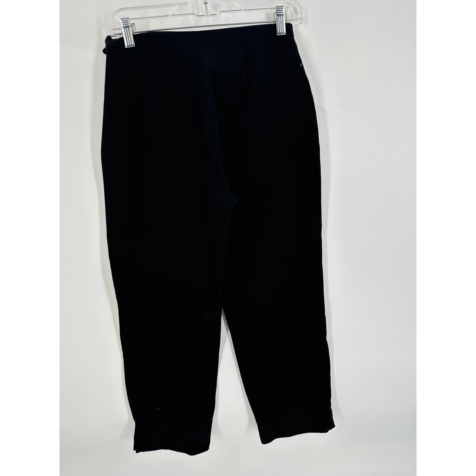 JONES NEW YORK COUNTRY ESSENTIALS PETITE Black Cotton Stretch Pants Women's 10P - Thumbnail 8