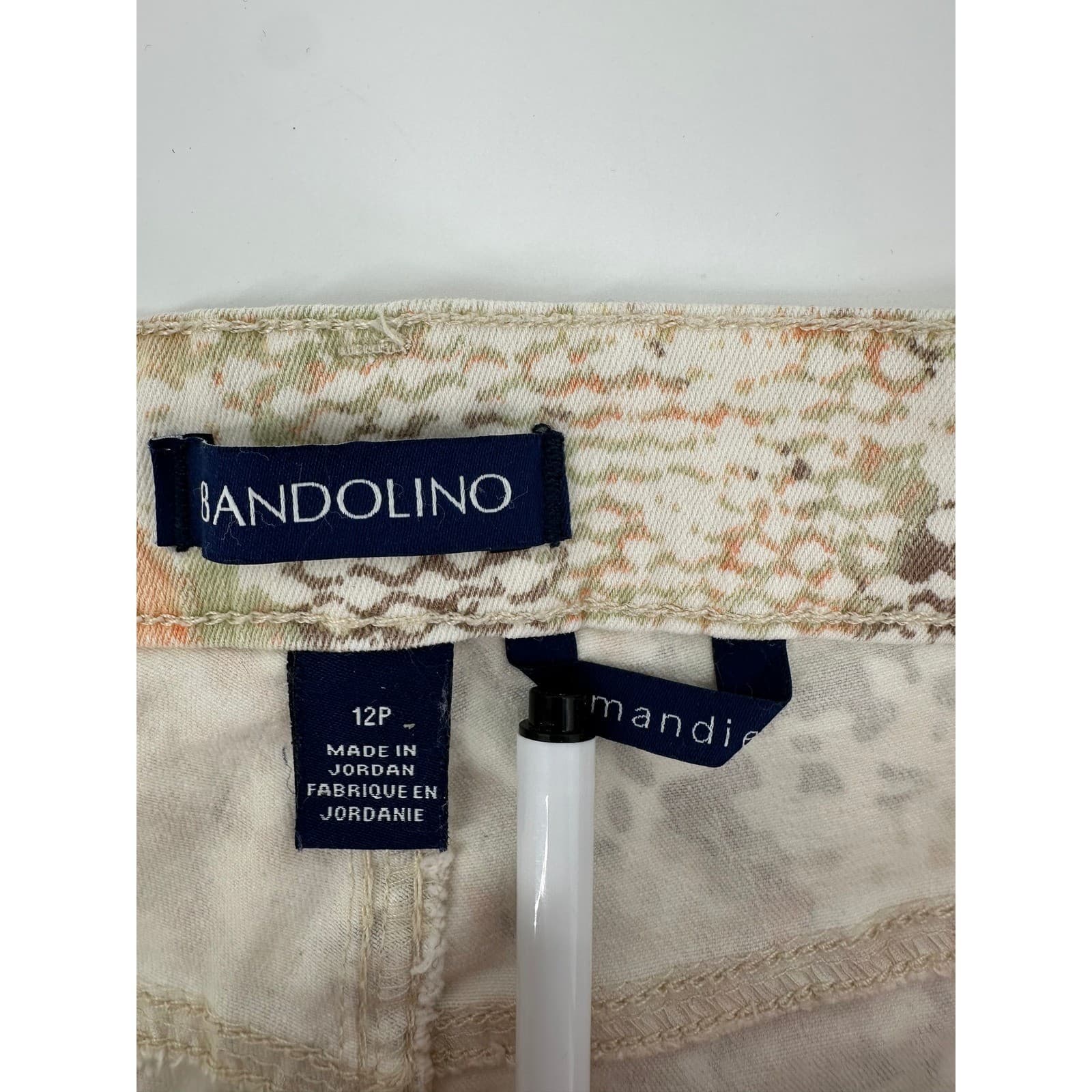 Bandolino Women's Petite Size 12P Snake Print Slim Fit Stretch Jeans Pants - Thumbnail 2