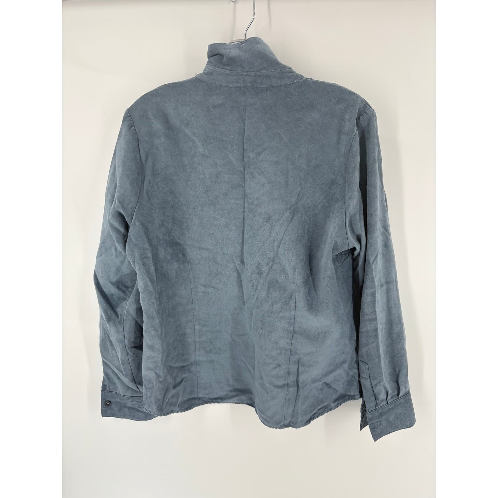 Canyon Road Blue Textured Button Up Shirt Top Women's Size M - Thumbnail 2