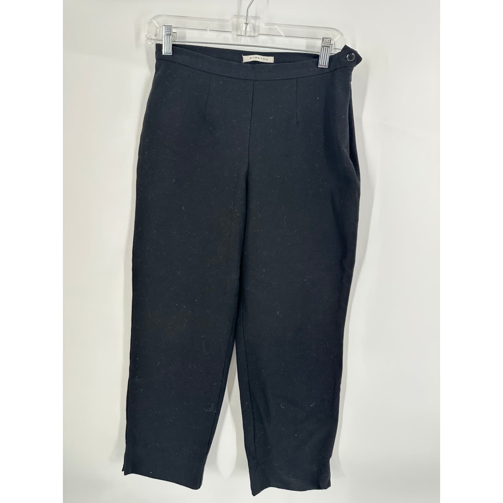 JONES NEW YORK COUNTRY ESSENTIALS PETITE Black Cotton Stretch Pants Women's 10P - Thumbnail 7