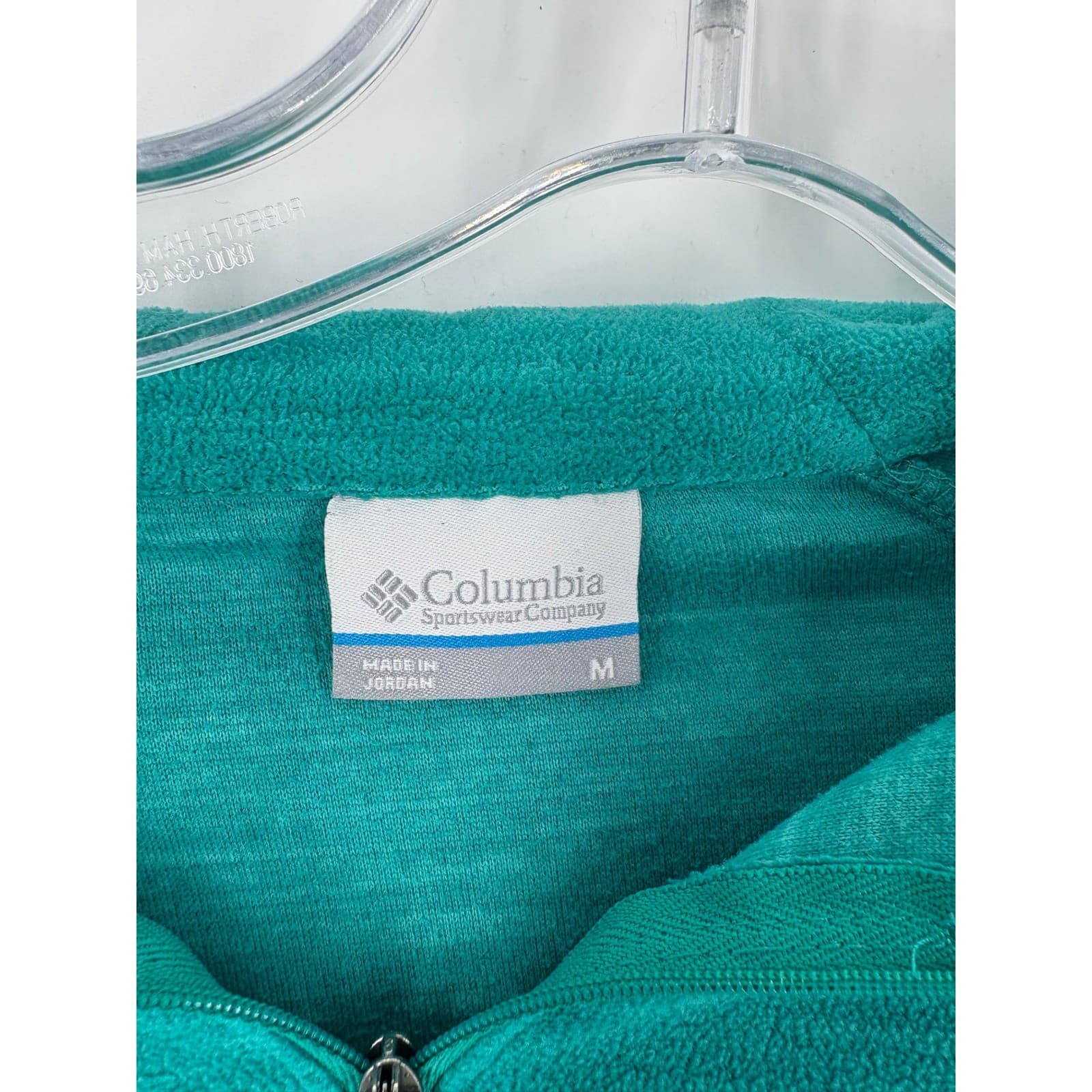 Columbia Teal Fleece 1/4 Zip Pullover Sweatshirt Women's Size M - Thumbnail 3