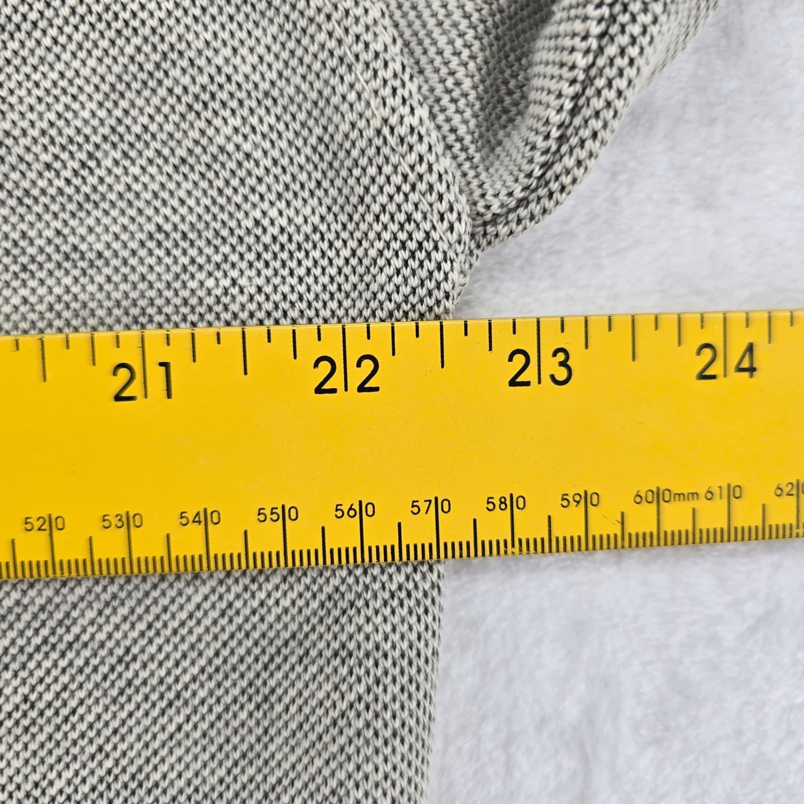 Cross Basics Mens L Quarter Zip Polo Gray Partners Embroidered Long Sleeve - Thumbnail 5