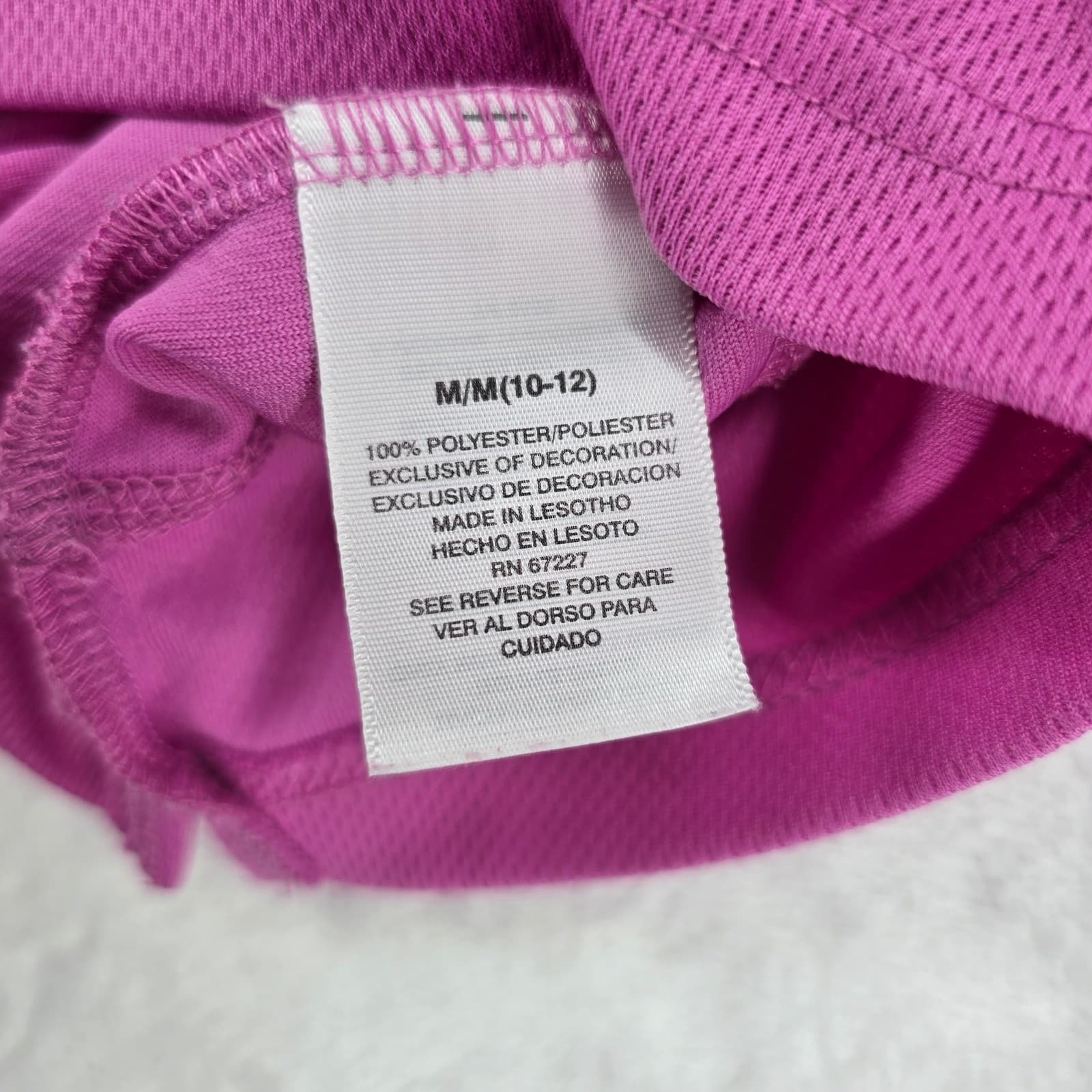 Jerzees Polo Womens Medium Pullover Long Sleeve Pink Purple Activewear Sporty - Thumbnail 4