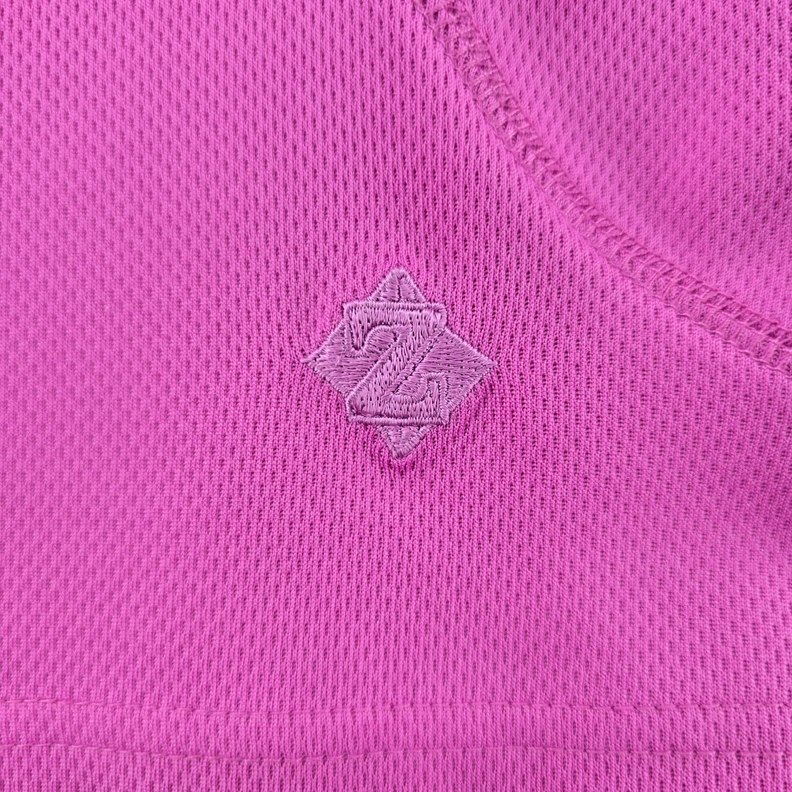 Jerzees Polo Womens Medium Pullover Long Sleeve Pink Purple Activewear Sporty - Thumbnail 3