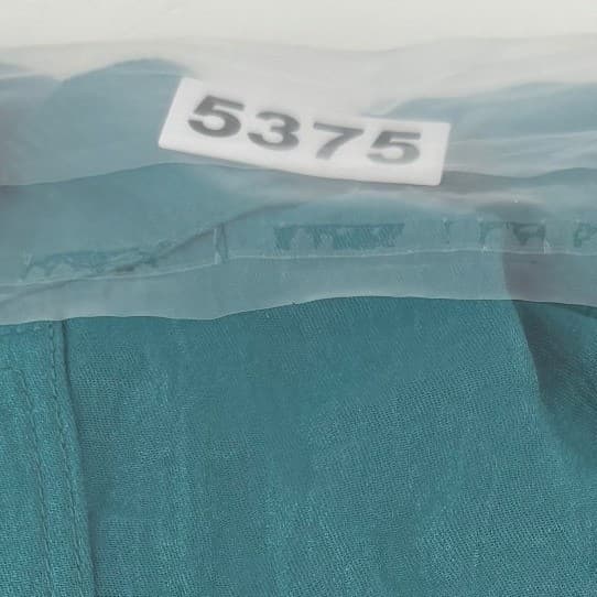 NOB Designer Teal Textured Cropped Jacket Mandarin Collar Drawstring Waist M - Thumbnail 7