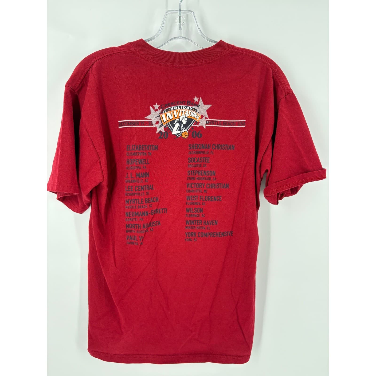 Crescent Bank Holiday Invitational 2006 Basketball T Shirt Red Mens M - Thumbnail 4
