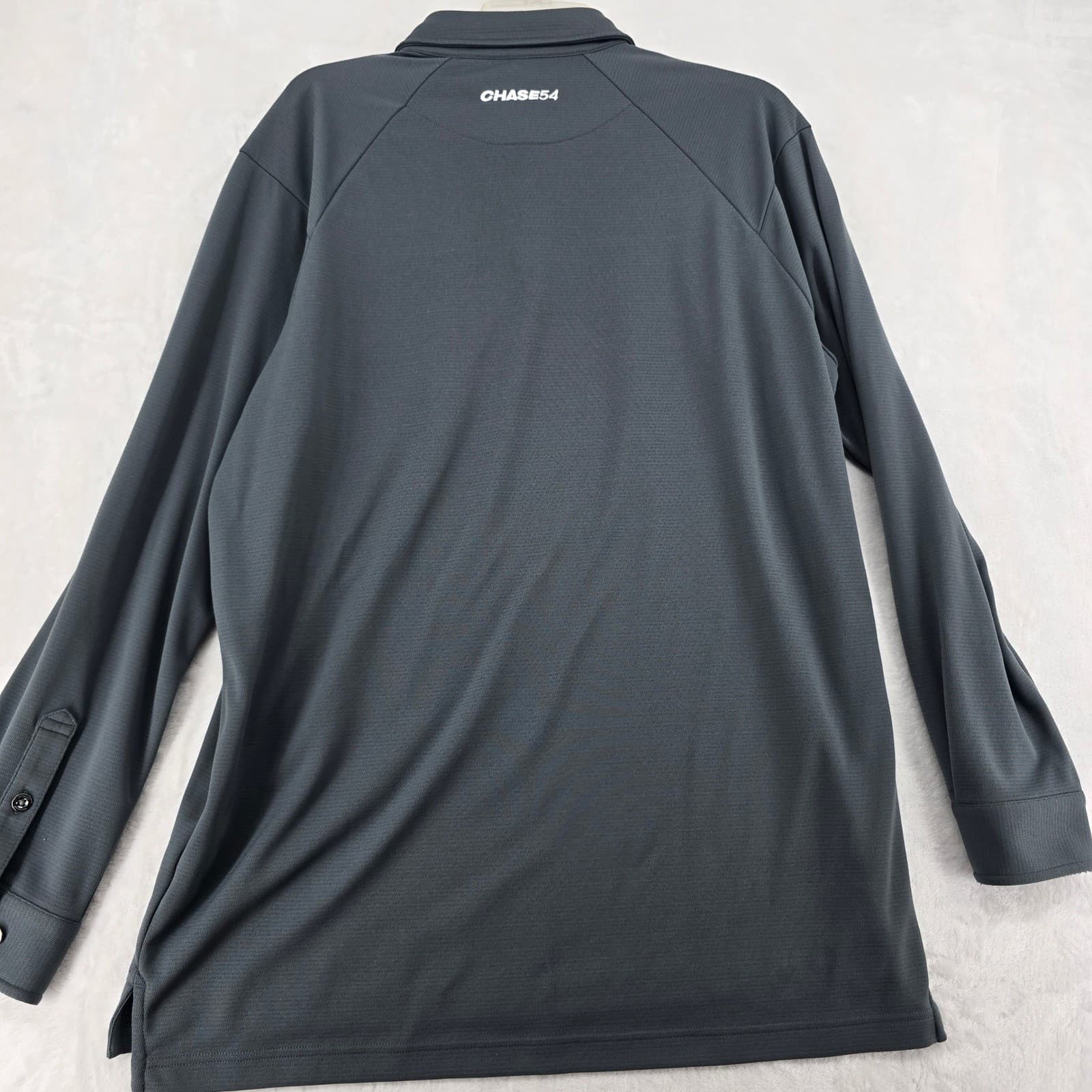 Chase54 Polo Shirt Mens Large Polo Gray Long Sleeve ING Network of Golf Logo - Thumbnail 8