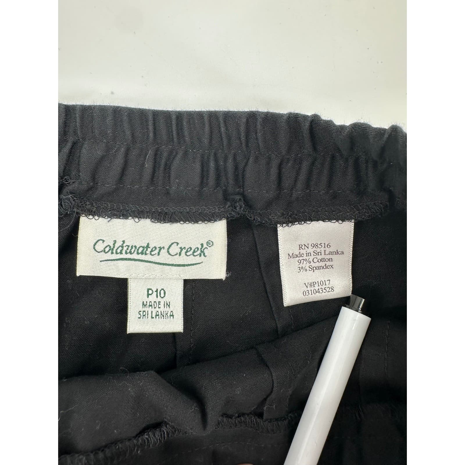 Coldwater Creek Black Petite P10 Pants Stretch Waist Comfort Casual Womens - Thumbnail 3
