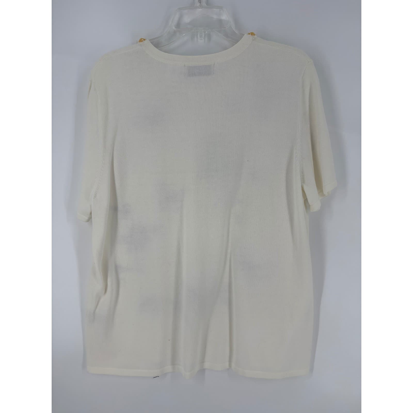 Alfred Dunner Floral Butterfly Beaded Embellished Knit Top Size L - Thumbnail 6