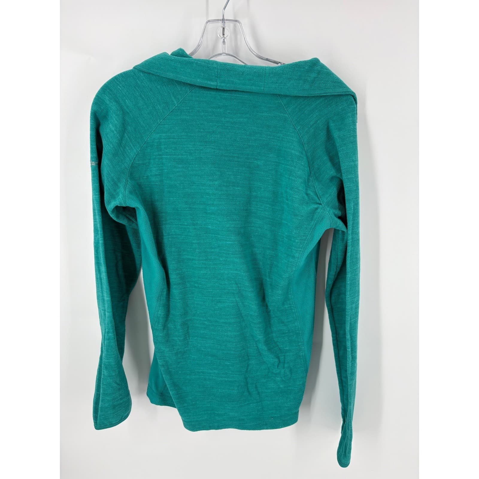 Columbia Teal Fleece 1/4 Zip Pullover Sweatshirt Women's Size M - Thumbnail 2