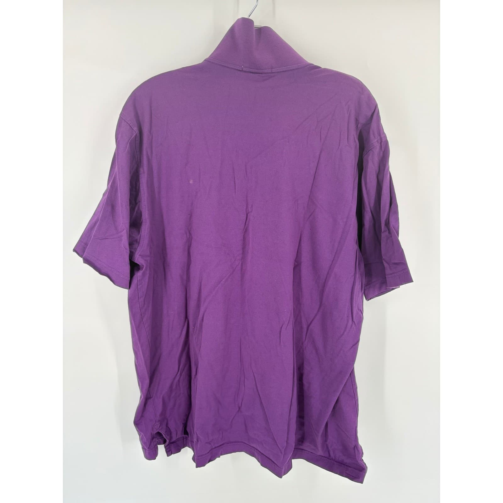 Peter Millar Mens Purple Golf Polo Shirt Embroidered Logo Short Sleeve Size s - Thumbnail 2