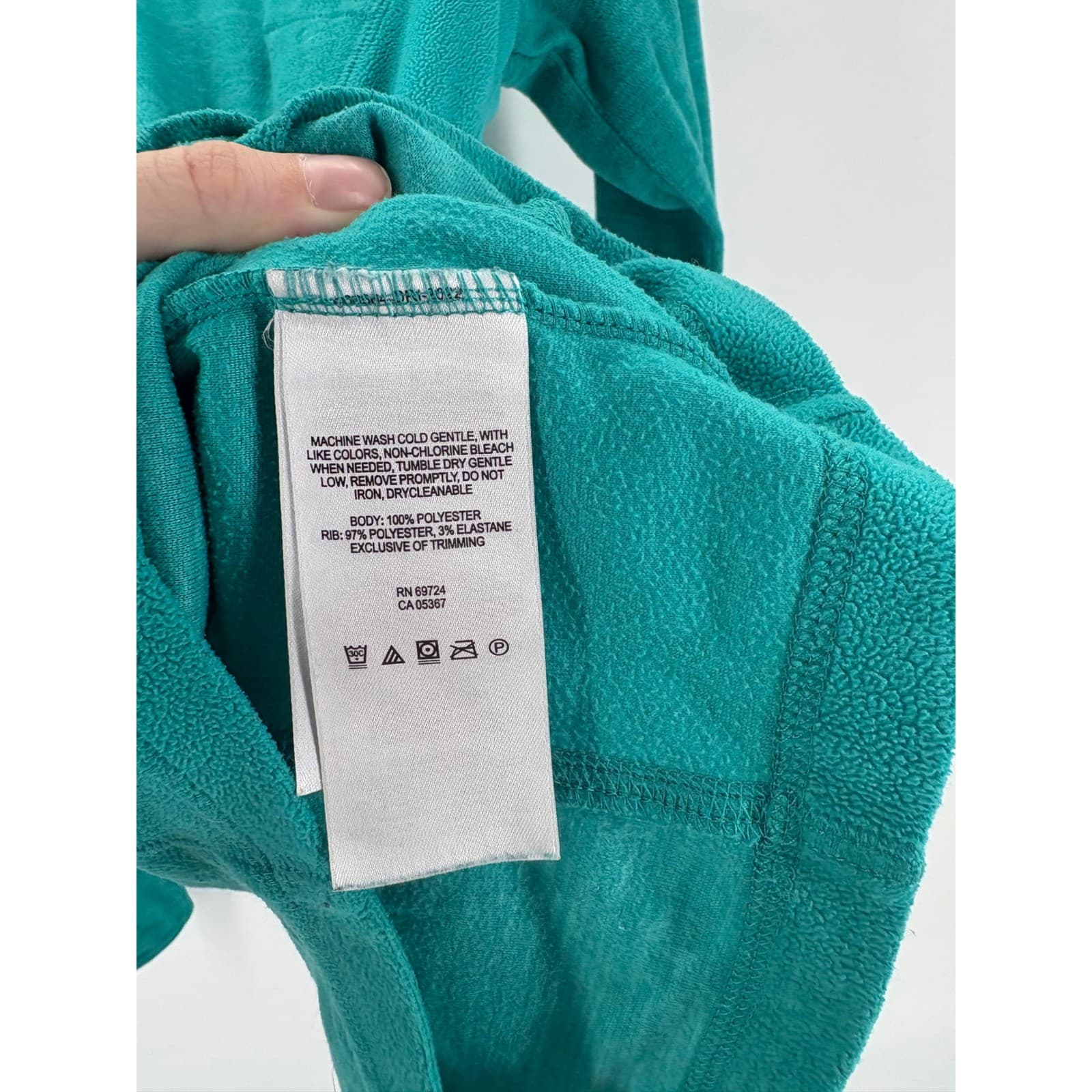 Columbia Teal Fleece 1/4 Zip Pullover Sweatshirt Women's Size M - Thumbnail 5