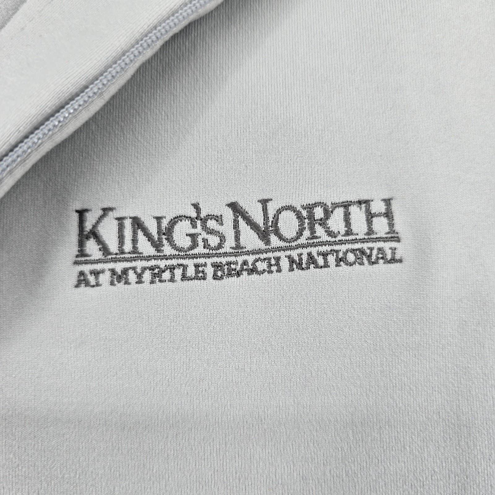 Greg Norman Pullover Mens Medium 1/4 Zip Gray Play Dry Kings North Golf Shirt - Thumbnail 3