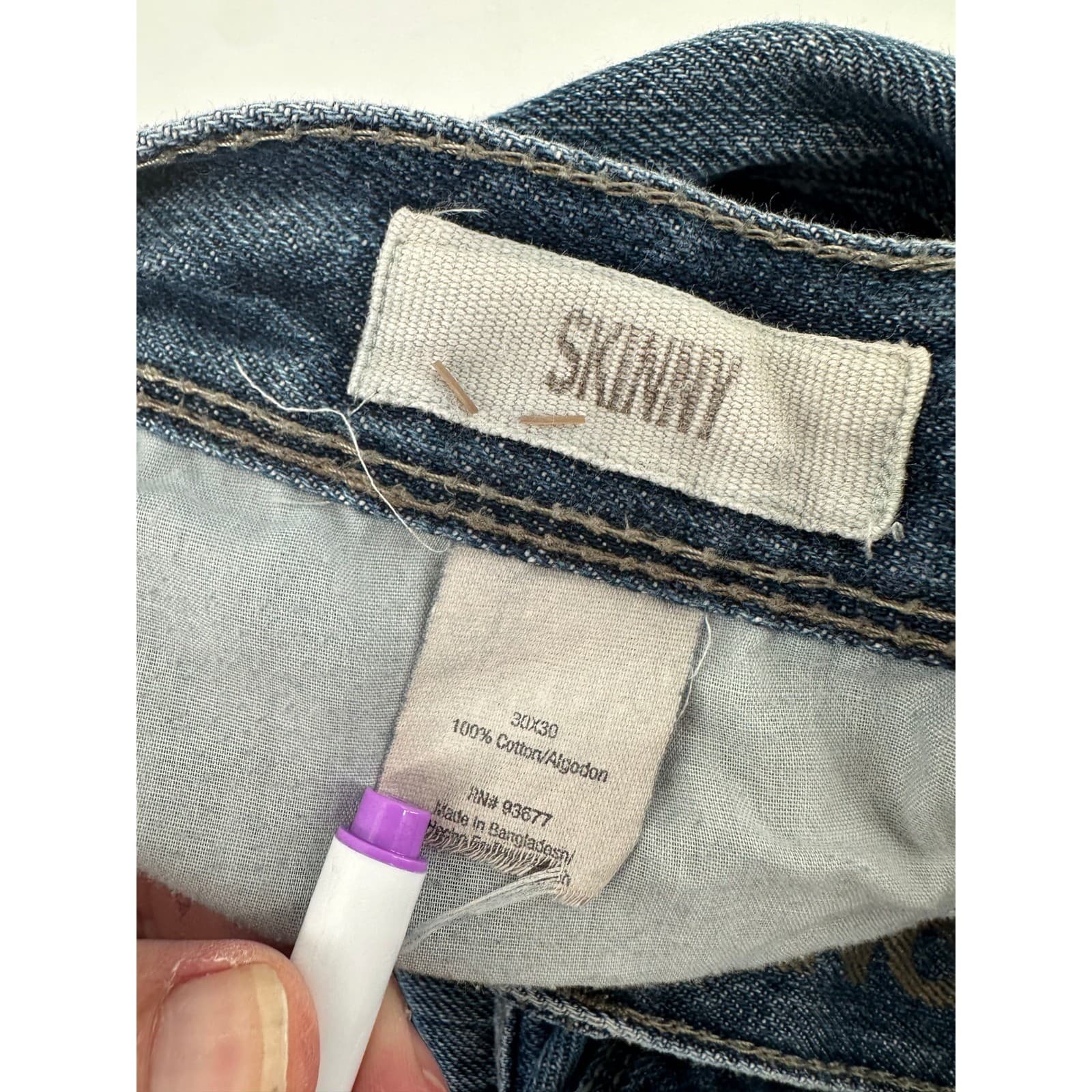 ARIZONA JEANS CO Skinny Jeans Women's 30x30 Blue Cotton Blend Medium Wash - Thumbnail 2
