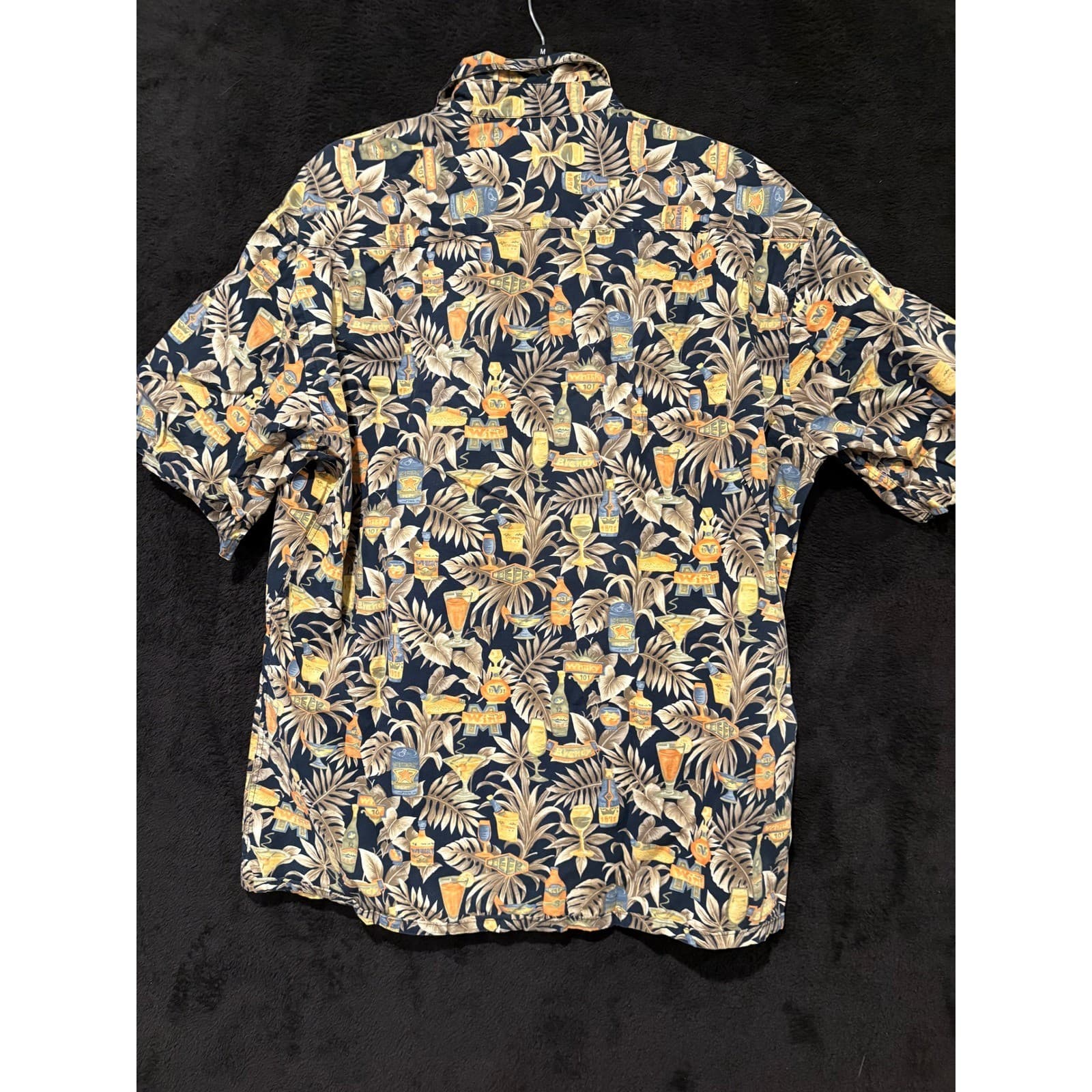 Pierre Cardin Shirt Short Sleeve Large Tropical Hawaiian Cocktail Print Vintage - Thumbnail 6