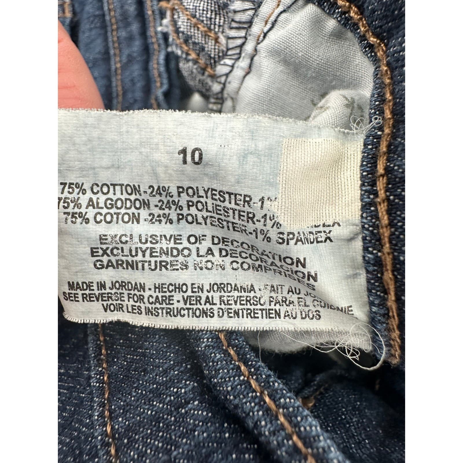 Nine West Womens Dark Wash Denim Jeans Size 10 Straight Leg Casual Everyday - Thumbnail 2